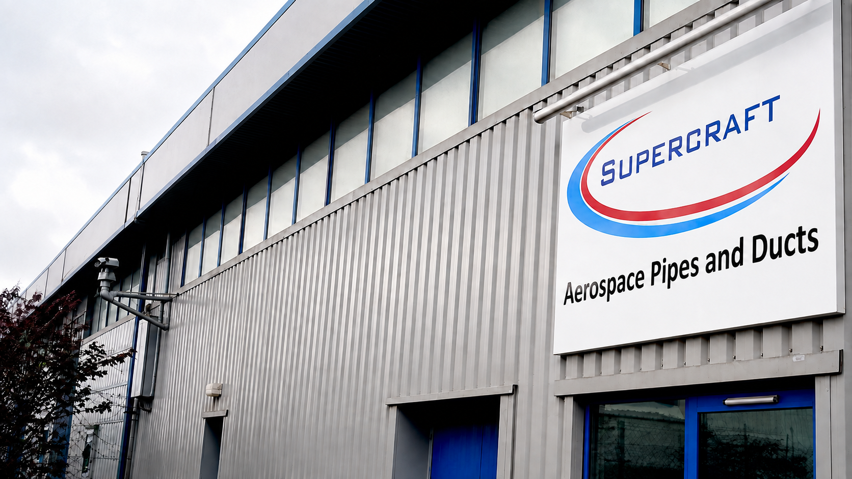 Front of the Supercraft aerospace pipes and ducts facility in Brough